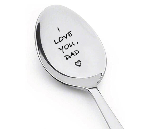 Mother's Day Gift Stainless Steel Lettering Long-handled Spoon