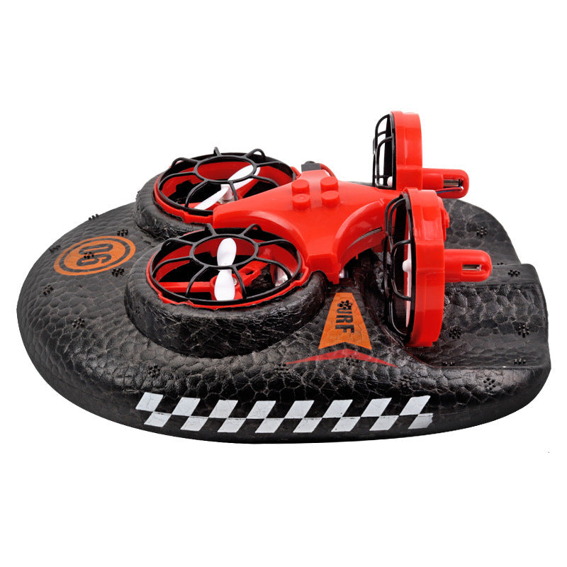 RC Boat Water Land And Air Four-Axis Hovercraft Three-in-one Multi-function Toy One-button Tumbling Mini Drone