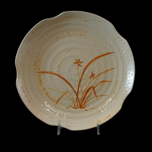 Gold Orchid Melamine Lotus Shape Plate 355mm / 14'' - Pack Of 12