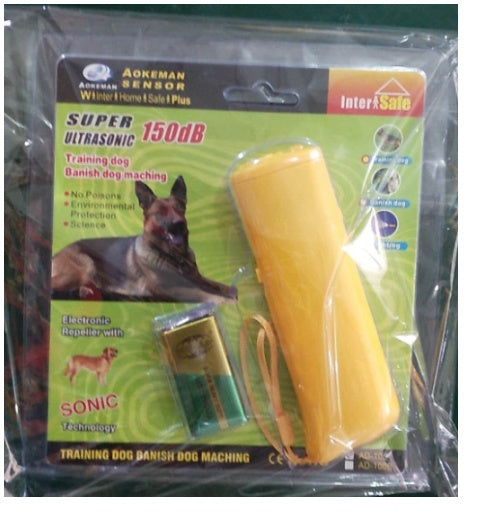 3-in-1 Anti Barking Dog Training Device Ultrasonic Dog Training Repeller LED Flashlight