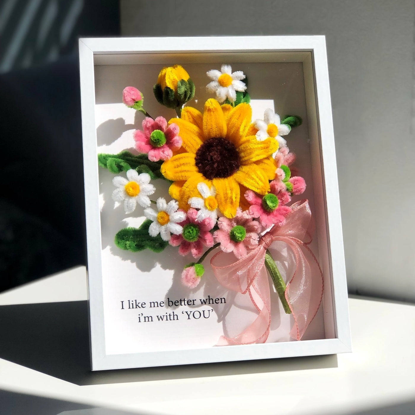 Mother's Day Teacher's Day Gift Sunflower Photo Frame Decoration Material Package