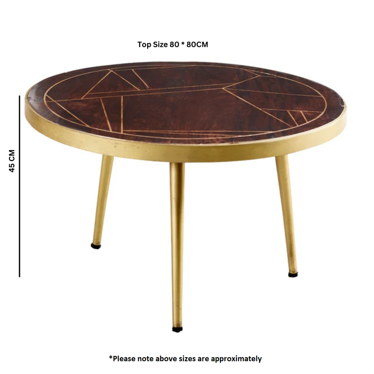 Dark Gold Round Coffee Table