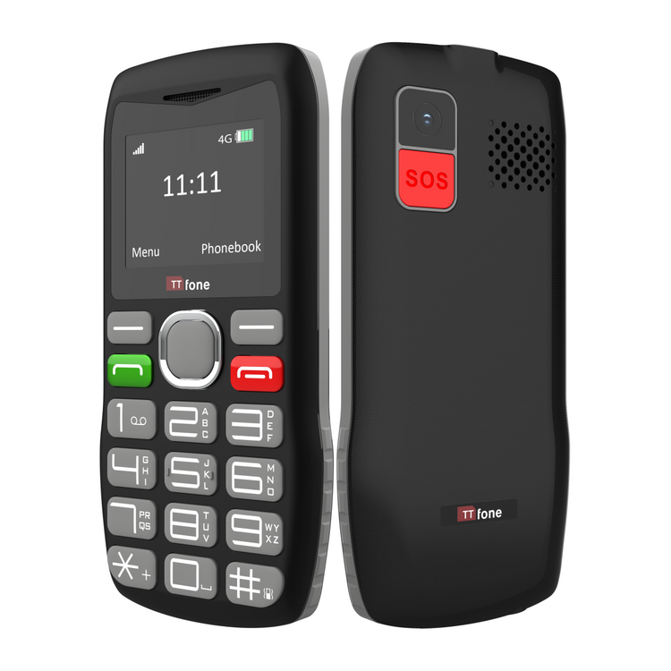 TTfone TT890 4G Senior Phone Easy to Use Big Button Mobile Phone with Emergency Assistance Button, USB-C Charging, Bluetooth, Camera Unlocked with Mains Charger and O2 Sim Card