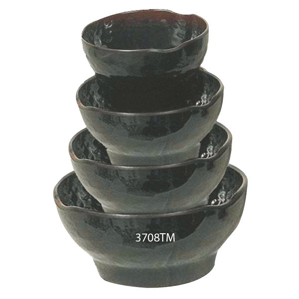 Tenmoku Melamine Wave Soup Bowl 40oz - Dozen