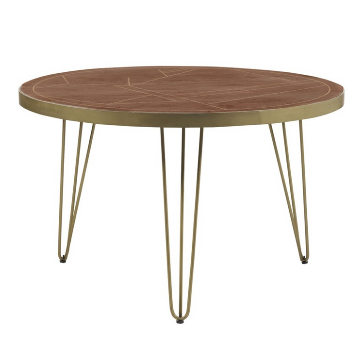 Dark Gold Round Dining Table