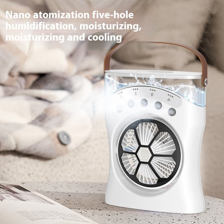Portable Fan Portable Mini Humidifier Fan Water Spraying Fan Rechargeable Cooler Air Adjustment Fan For Hot Weather