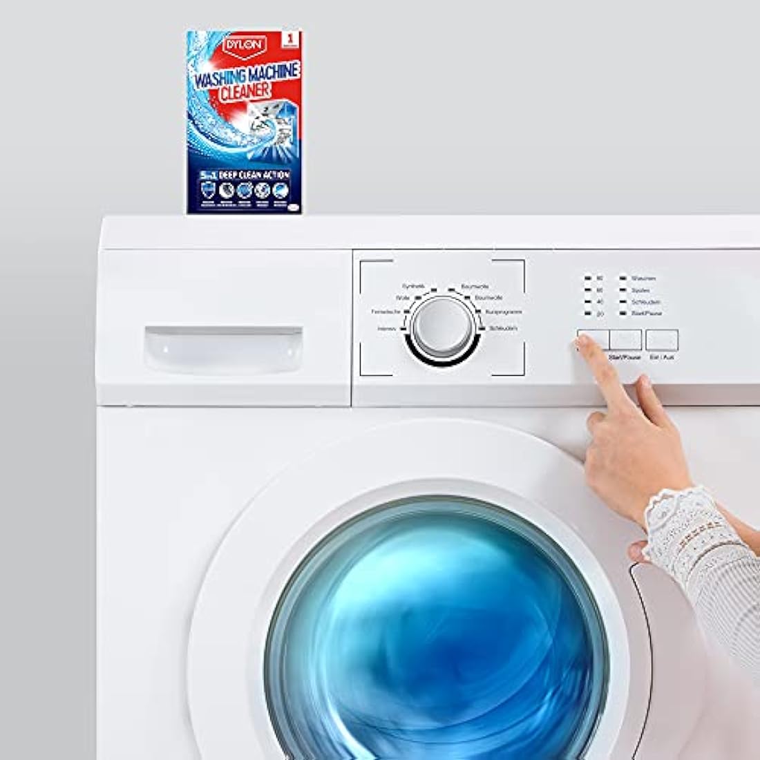 Colour Catcher Dylon Washing Machine Cleaner, 6 Treatments, 5-in-1 Washing Machine Cleaner, Freshener and Limescale Remover for Cleaning Washing Machines, 6 Pack