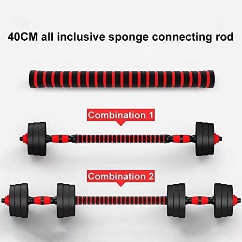 BCBIG Adjustable Dumbbells Weights Set pair Home Gym Fitness for Men/Women Barbell Set 2-in-1 with connector Strength Training Fitness 15KG(7.5KG*2)