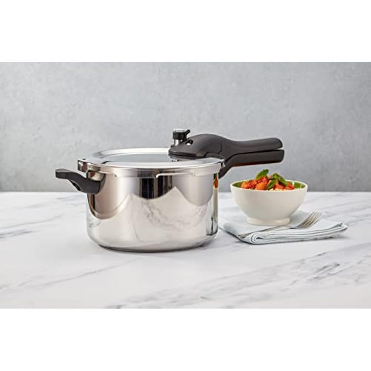 Judge Stainless Steel Pressure Cooker 5L, (25cm) With Steamer Basket, Great Healthier and Quicker Cookware, Suitable for All Hob Types