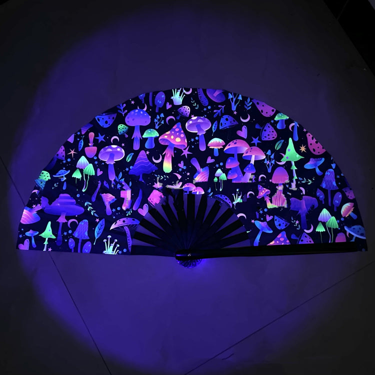 Fluorescent Printing On Bamboo Bone Fan