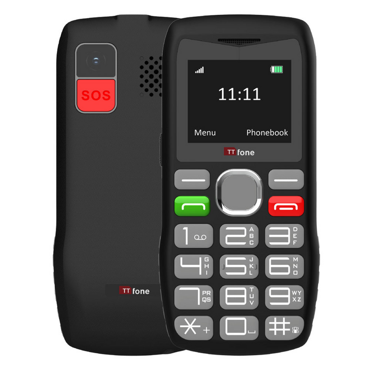 TTfone TT890 4G Senior Phone Easy to Use Big Button Mobile Phone with Emergency Assistance Button, USB-C Charging, Bluetooth, Camera Unlocked with Mains Charger and O2 Sim Card
