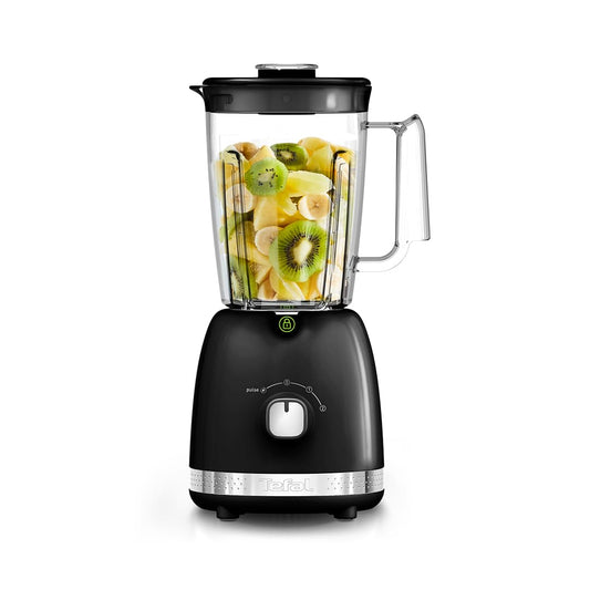 Tefal Black Collection Blender, 2L Jug, 2 Speeds, Pulse Mode, Kitchen Blender, 6 Stainless Steel Removable Blades, Smoothies, Milkshakes, protein