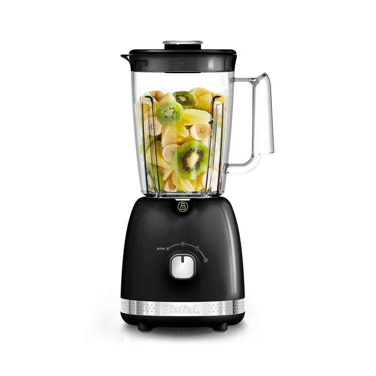 Tefal Black Collection Blender, 2L Jug, 2 Speeds, Pulse Mode, Kitchen Blender, 6 Stainless Steel Removable Blades, Smoothies, Milkshakes, protein