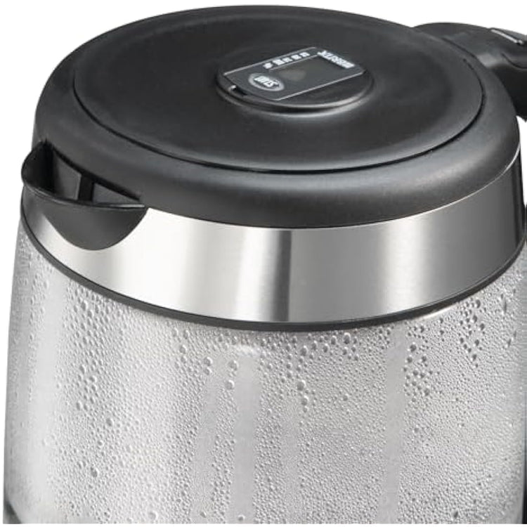 Russell Hobbs Brita Filter Purity Glass 1.5L Electric Cordless Kettle for cleaner, clearer water (Brita Maxtra+ Cartridge inc with replacement reminder, Fast boil 3KW, Perfect pour spout) 20760-10