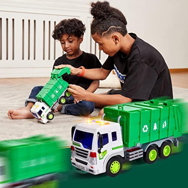 Hersity Garbage Truck Toy with Lights & Sounds | Kids Ages 3-6