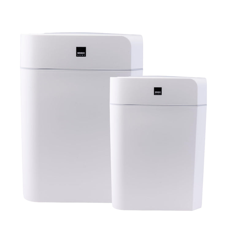 Sensio Home Value 2 Pack 12L+16L Waterproof Motion Sensor Trash Cans Dust Bins with Auto Lids, Automatic Garbage Bins for Bedroom Kitchen Bathroom