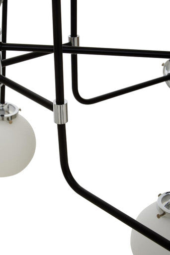 Abira Black Finish 16 Arm Statement Pendant Light