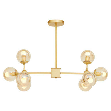 Abira Gold 8 Arm Statement Pendant Light