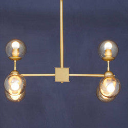 Abira Gold Finish 6 Arm Statement Pendant Light