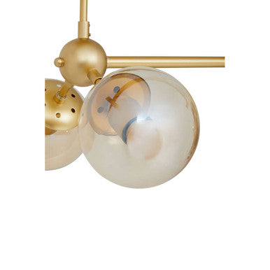 Abira Gold Finish 6 Arm Statement Pendant Light
