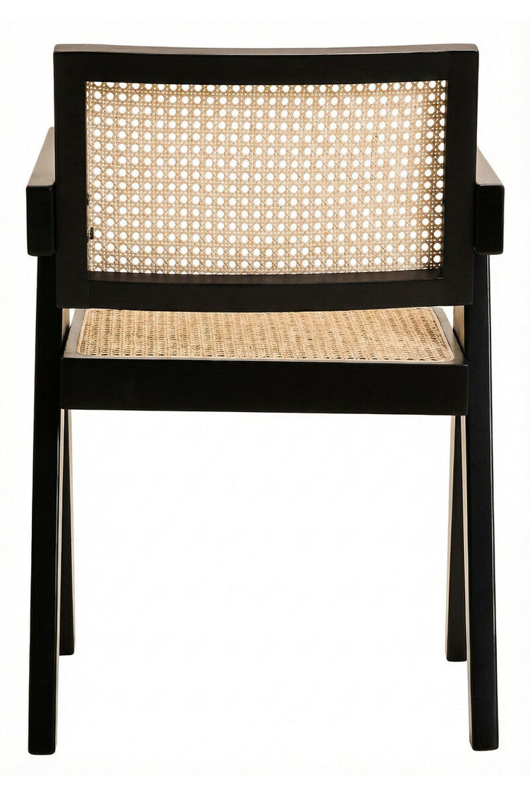 Natural Cane and Black Beech Wood Dining Chair | Cebu