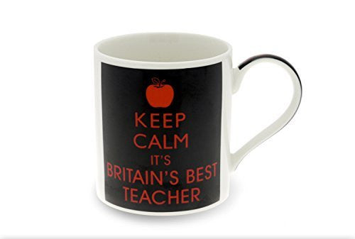 Lesser & Pavey 9.5cm fine China Keep Calm Best Teacher Mug, Multi-Colour