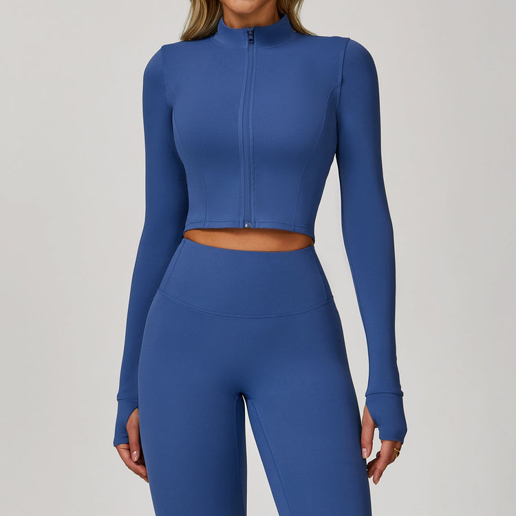 Slim-fit Fitness Long-sleeve Jacket Quick-dry Yoga Wear