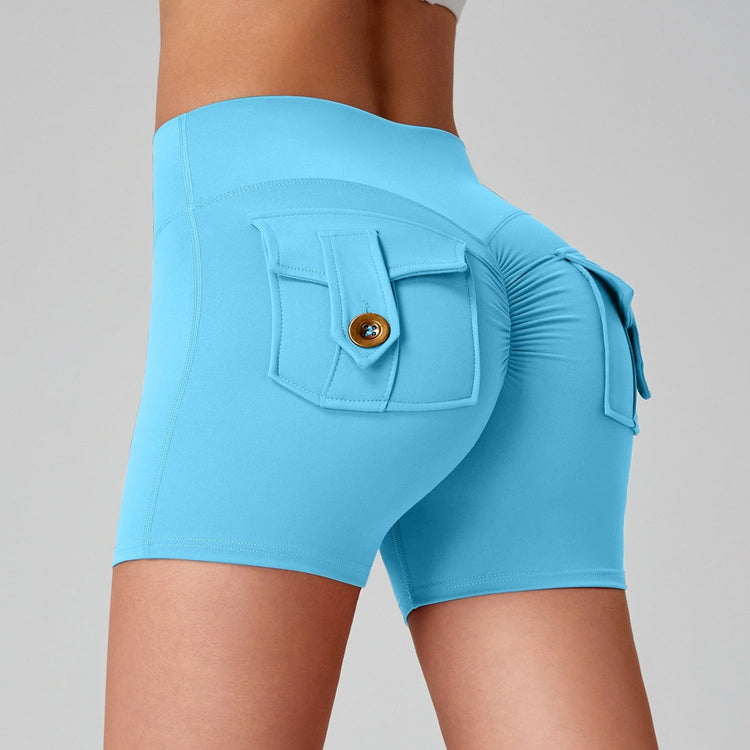 Sports Fitness Workwear Pocket Training Peach Quick-dry Butt-lifting Yoga Pants