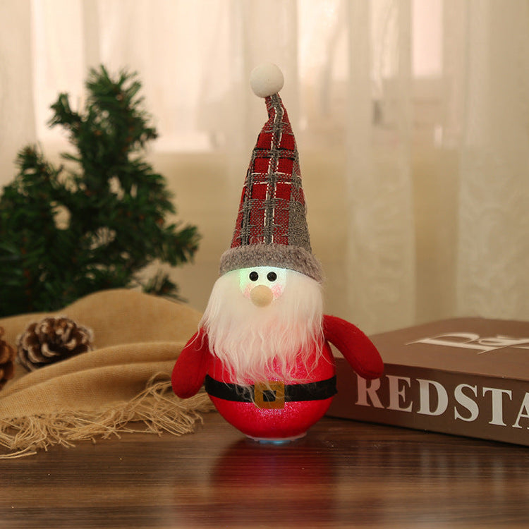 Christmas Decorations LED Santa Claus Snowman Deer Creative New Luminous Xmas Tree Pendant Gnome Gifts Ornaments Decoration
