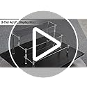 Acrylic Riser Clear Display Stand Cologne Organizer Acrylic Shelves 3 Tier Shelf for Amiibo Funko Figures Toys Cupcake Food Desserts Perfume Collection (3 PACKS)