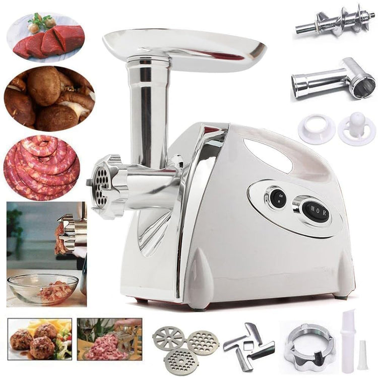 LUKVCIY Meat Grinder Electric, Mince Meat Machine 2800w, Meat Mincer and Sausage Maker Kit, 3 Slicers (Stainless Steel), Meat Grinder Machine for Home