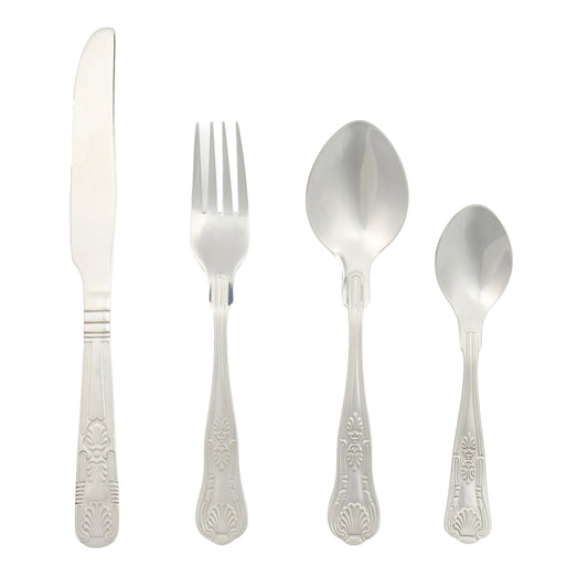 Russell Hobbs COMBO-8758 Verona Cutlery Set 72 Piece 18/10 Stainless Steel, Table Utensils for 18 Place Settings, Dishwasher Safe,