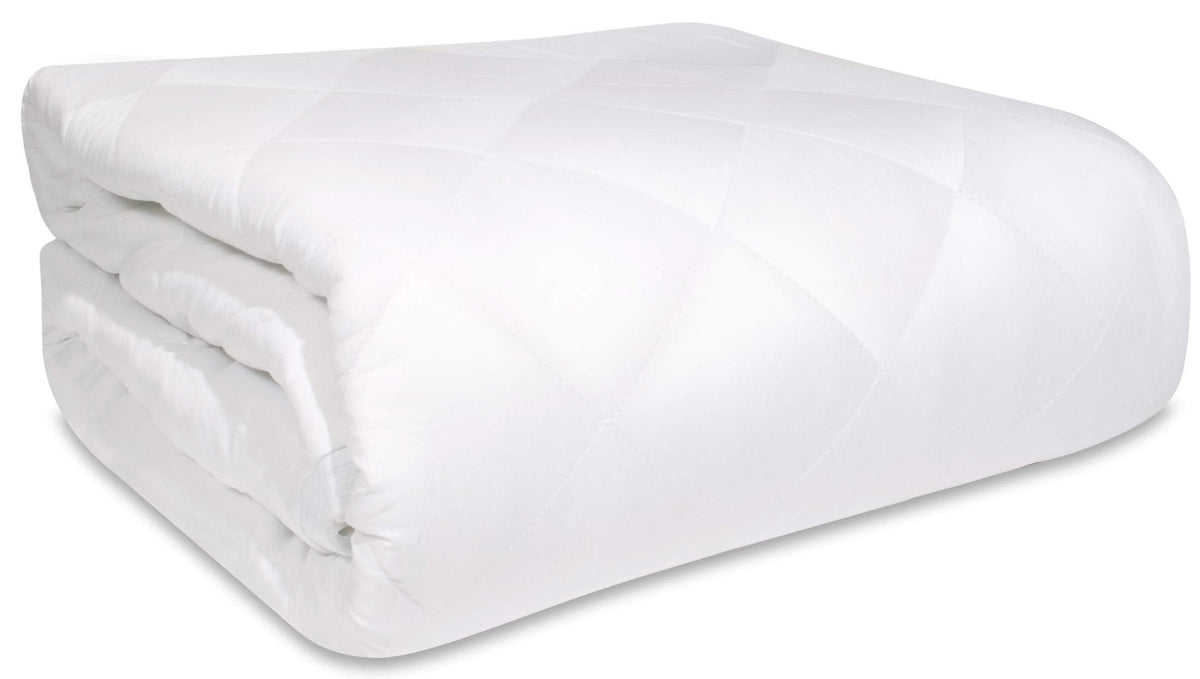 GlamHaus Super King Size Electric Blanket Dual Control - Fitted Mattress Fitted Bed Under Cover With Elasticated Skirt - Premium White Diamond Quilted