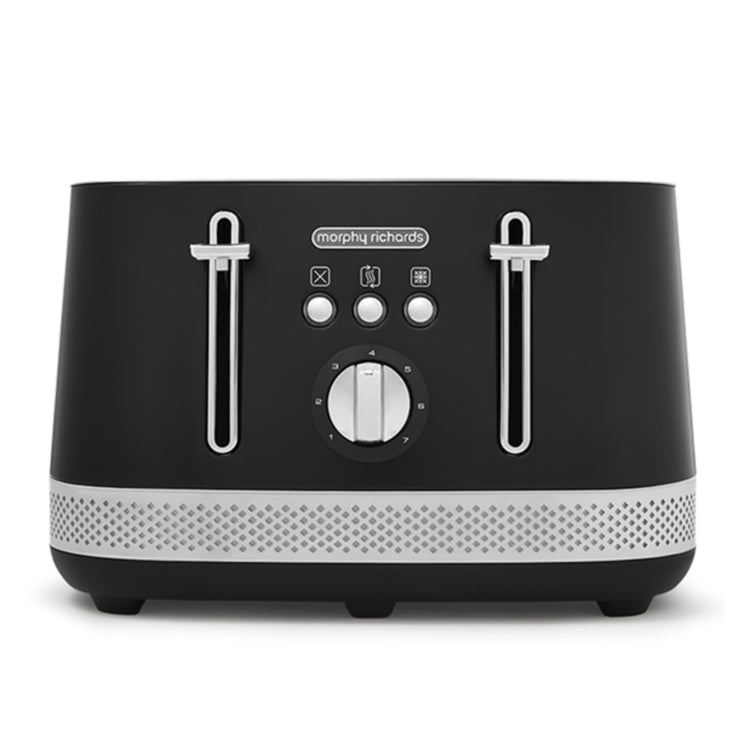 Morphy Richards Illumination 4 Slice Toaster, 7 Toast Settings, Browning Controls, Variable Width Slots, Auto Pop-up, Removeable Crumb Tray, Cord