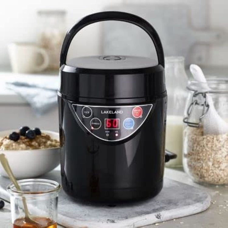 Lakeland 2 Portion Mini Electric Rice Cooker 500ml Non-Stick Pan White Or Brown Rice & Porridge