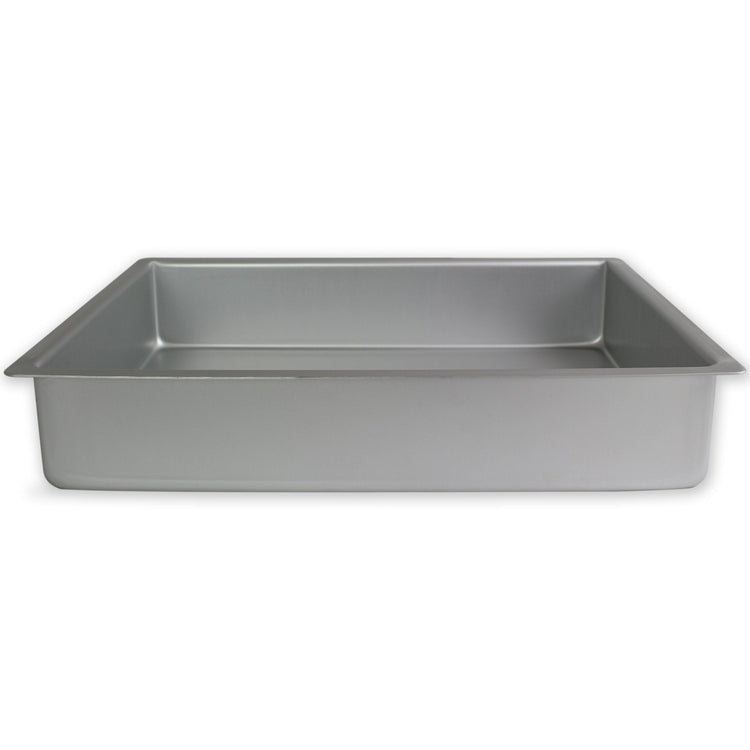 PME OBL12182 Oblong Cake Pan 12 x 18 x 2 Inches Deep, Aluminium, Silver, 12 x 18