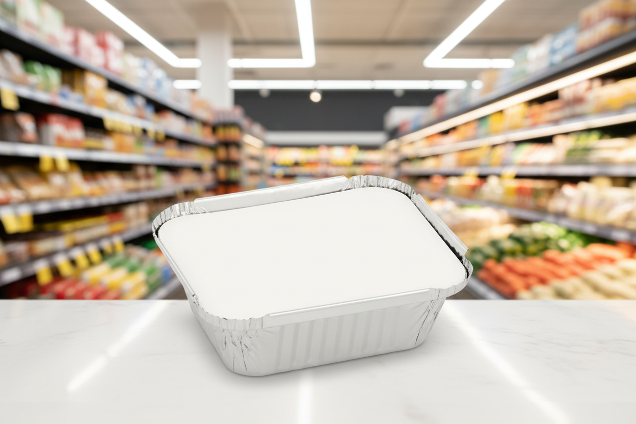 40 x Chefs Kitchen Foil Containers & Lid 4X5 Inches