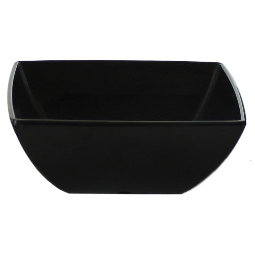 Classic Square Melamine Black Bowl 651ml / 22oz - Pack of 12