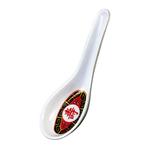 Longevity Melamine Chinese Soup Spoon 0.5oz - Dozen