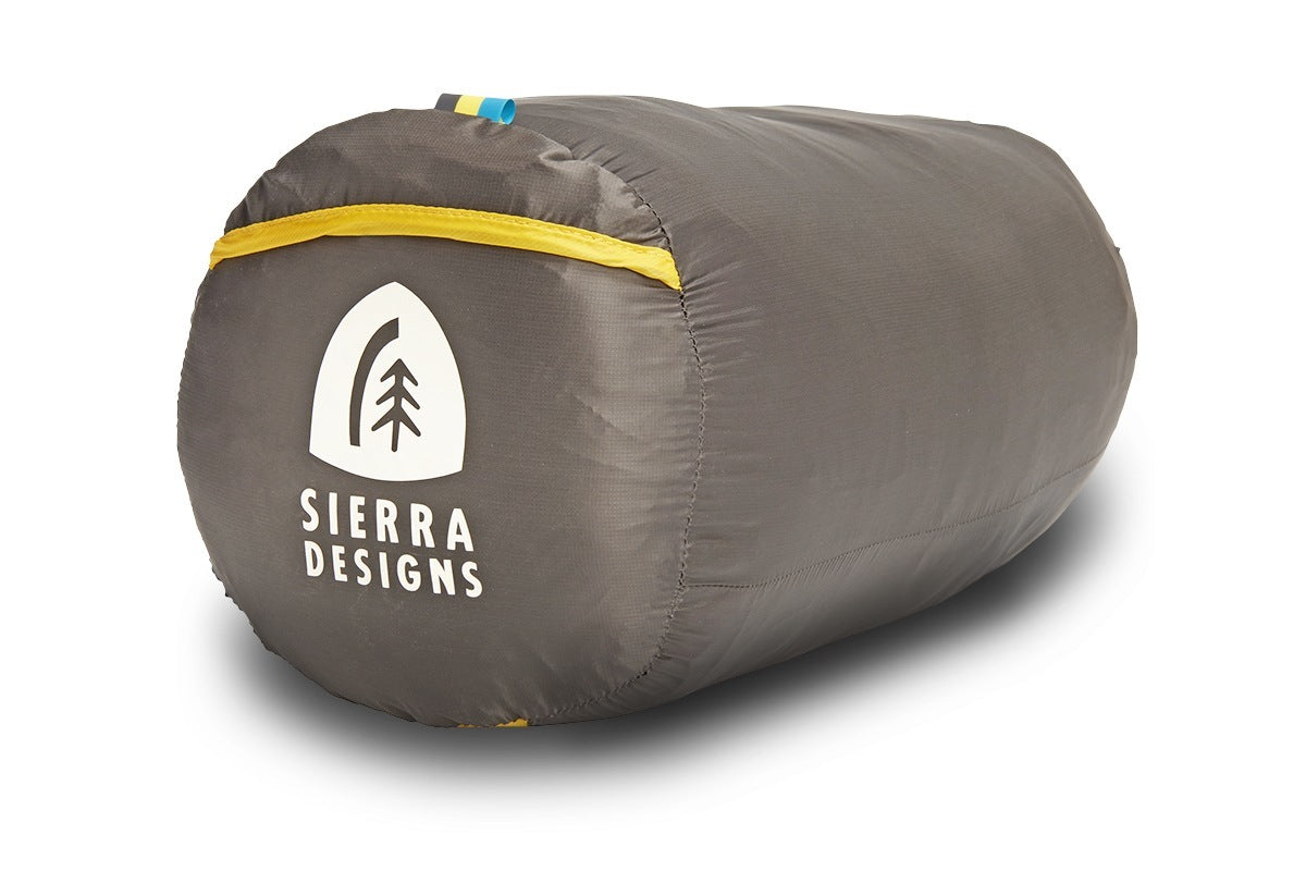 Sierra Designs Nitro 35°F (-3°C) 800-Fill DriDown Sleeping Bag - Long - Blue/Yellow/Peat