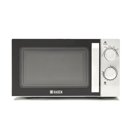 Haden 20L White Microwave - 800W Compact Countertop Microwave Oven with 6 Power Levels, 30-Min Timer & Defrost Function Perfect for Kitchens, Dorms,