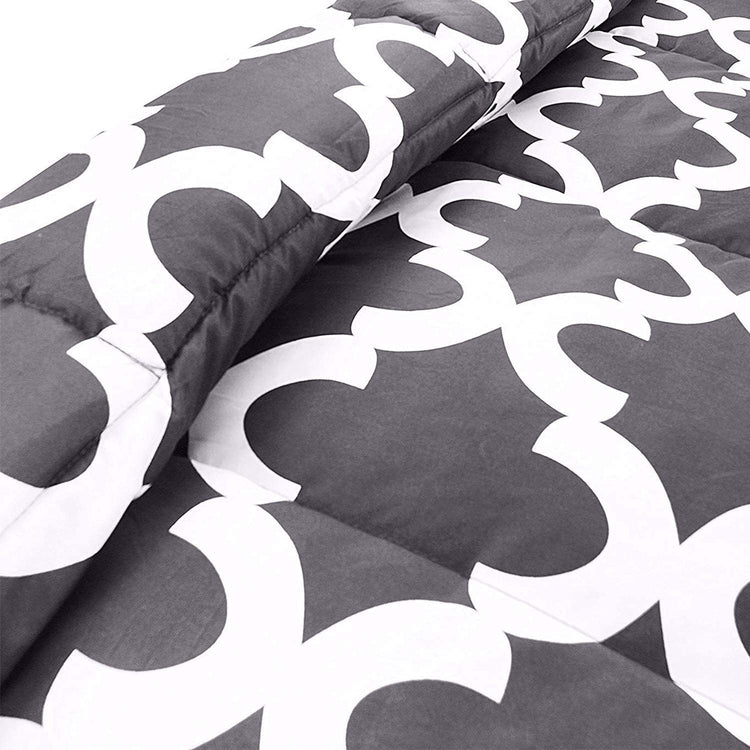 ComfyWell Double Duvet -Printed Comforter Bedspreads, Coverlets & Sets, 2 Pillowcases Warm and Anti Allergy All Season Coverless Duvet, Throws For