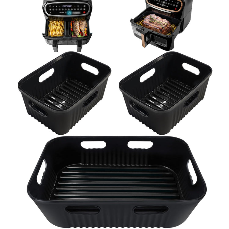 Goodpejine 3PCS Air Fryer Accessories Set, Silicone Air Fryer Liner Compatible for Duronic AF34 10L, Instant 8.5L, Reusable Airfryer Accessories