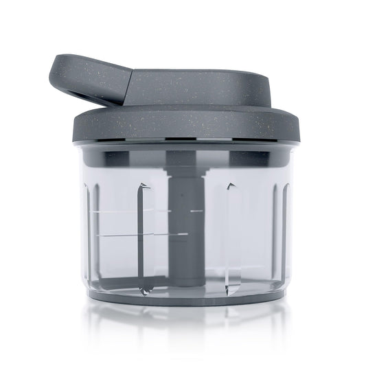 Zyliss Easy Pull Food Processor | 800ml Capacity | Manual Handheld Onion/Garlic/Vegetable Chopper/Slicer/Blender With Pull Cord | Grey | Dishwasher