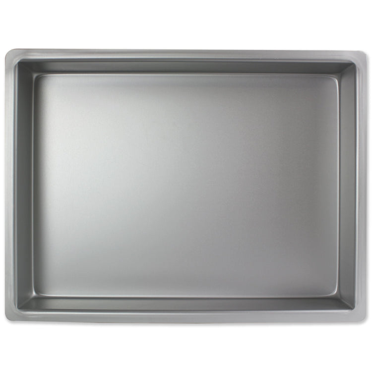 PME OBL12183 Aluminium Oblong Cake Pan 12 x 18 x 3-Inch Deep , Silver