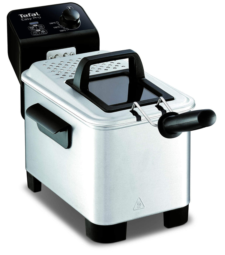Tefal Deep Fryer Easy Pro, Stainless Steel, 3L capacity, 1.2kg, 4 Portions, 2100W, Semi Pro, Kitchen Fryer, Compact, Chips, Easy Cleaning, FR333040