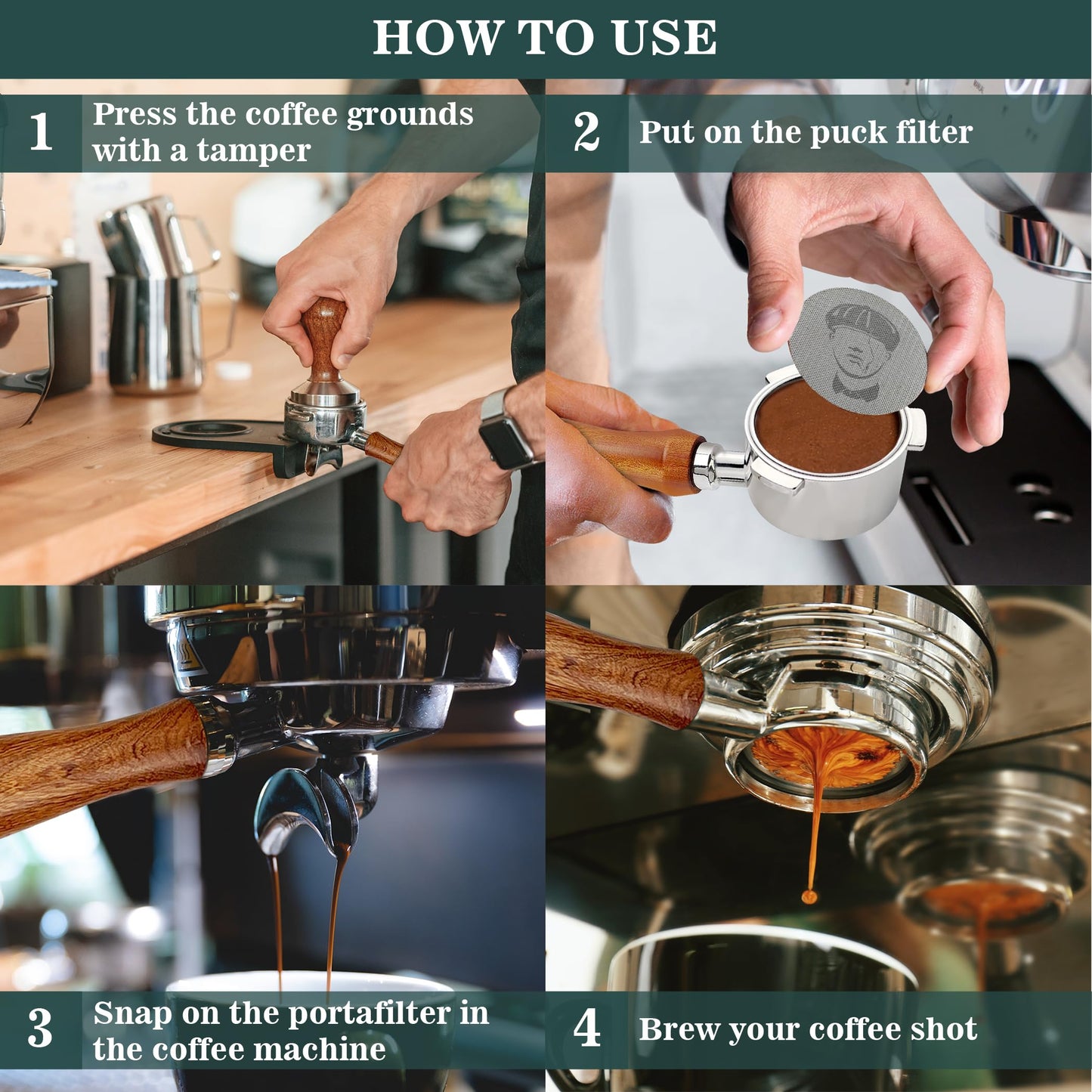 Gritty Blenders - Bottomless Coffee Portafilter 54mm with Compatible Puck Screen and Basket | Compatible with Sage Breville Barista Series 500-880,