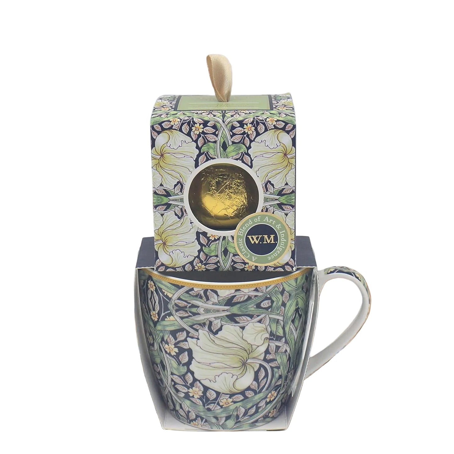 The Leonardo Collection William Morris Pimpernel Tea Gift Choco Bomb For Kids & Adults | Christmas Eve Box Fillers For Toddlers | Premium Christmas Chocolate Gift Box For Women, Men & Families