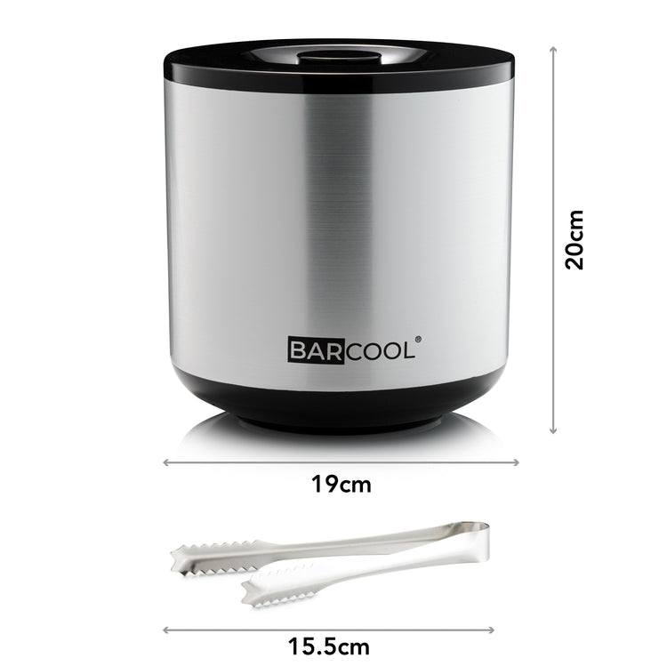 Barcool 4L Ice Bucket Round - Silver