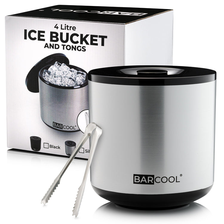 Barcool 4L Ice Bucket Round - Silver